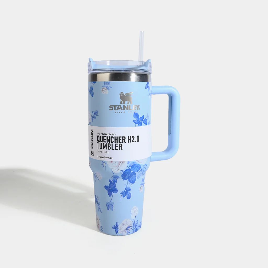 Premium Stanley Insulated Travel Tumbler with Handle | Floral Aesthetics