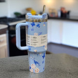 Premium Stanley Insulated Travel Tumbler with Handle | Floral Aesthetics