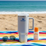 Premium Stanley Insulated Travel Tumbler with Handle | Solid