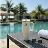 Premium Stanley Insulated Travel Tumbler with Handle | Solid
