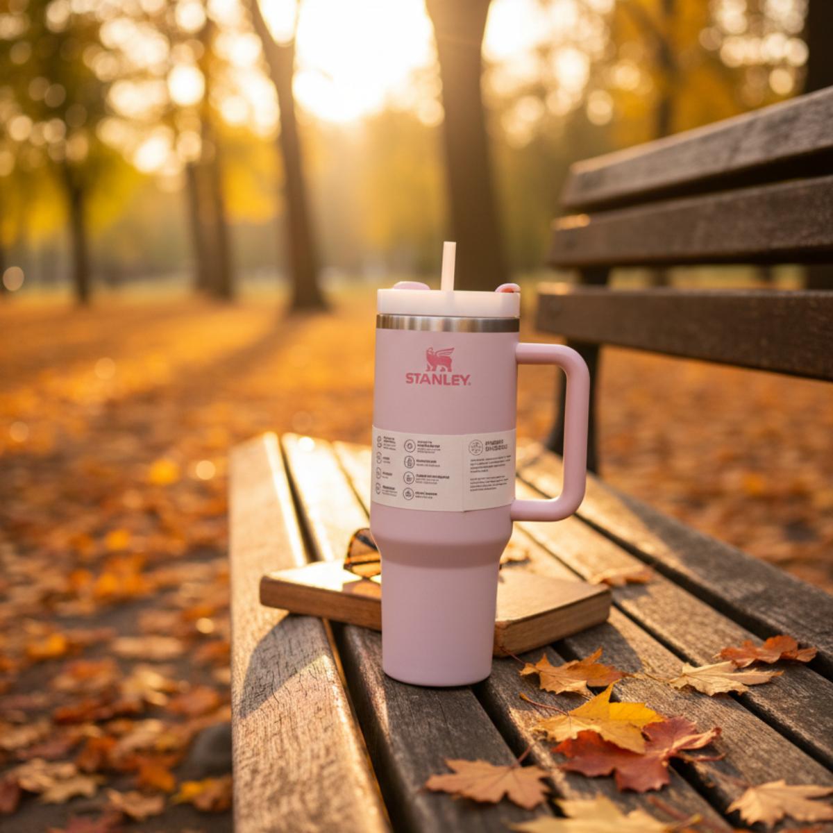 Premium Stanley Insulated Travel Tumbler with Handle | Solid