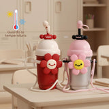 Quirky Smiling Flower Statement Tumbler with Reusable Straw | 25cm