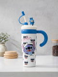 Playful Stitch "Hello" Travel Tumbler with 3D Lid Charm & Open Handle