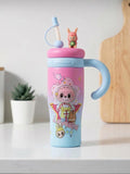 Playful Stitch "Hello" Travel Tumbler with 3D Lid Charm & Open Handle