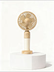 Modern Neutral 2-in-1 Portable Handheld & Desk Fan | Sand & Cream