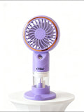 WEGO 2-in-1 Portable Misting Fan & Desk Fan | Lavender & Rose Gold