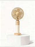 Modern Neutral 2-in-1 Portable Handheld & Desk Fan | Sand & Cream