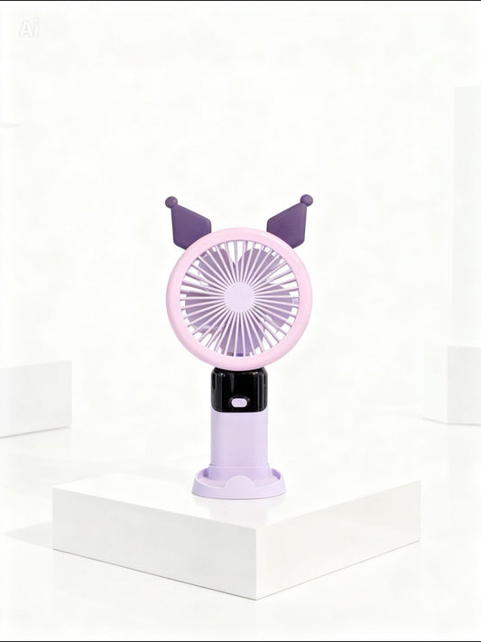 Kawaii Jester Ear 2-in-1 Portable Handheld & Desk Fan | Pastel Lavender