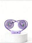 Kawaii "Sweet Grape" Hands-Free Wearable Neck Fan | Dual-Head | Lavender