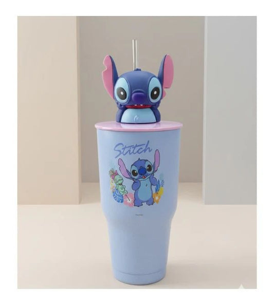 Disney Stitch 3D Topper Insulated Tumbler with Reusable Straw
