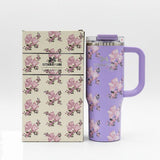 Premium Stanley Insulated Travel Tumbler with Handle | Floral Aesthetics